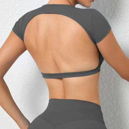 Backless Workout Crop Top