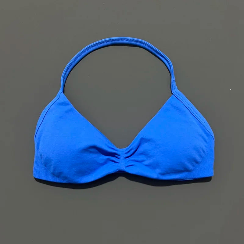 Impact Strappy High Support Sports Bra  Women Seamless Gym & Yoga Top