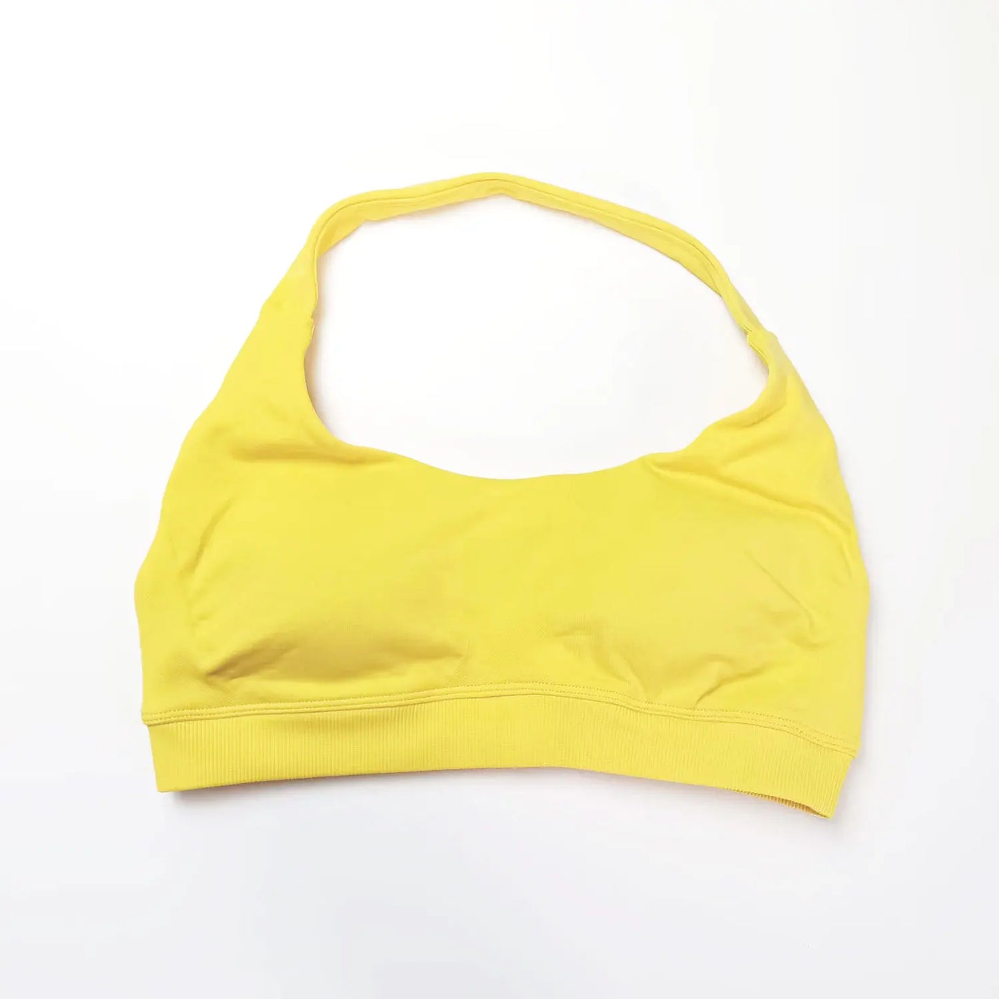 Impact Seamless Halter Sports Bra – Women High Support Open Back Gym Top
