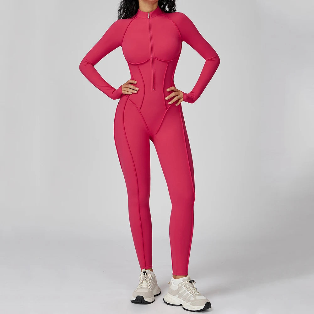 Yoga Bodysuit Long Sleeved Tracksuit