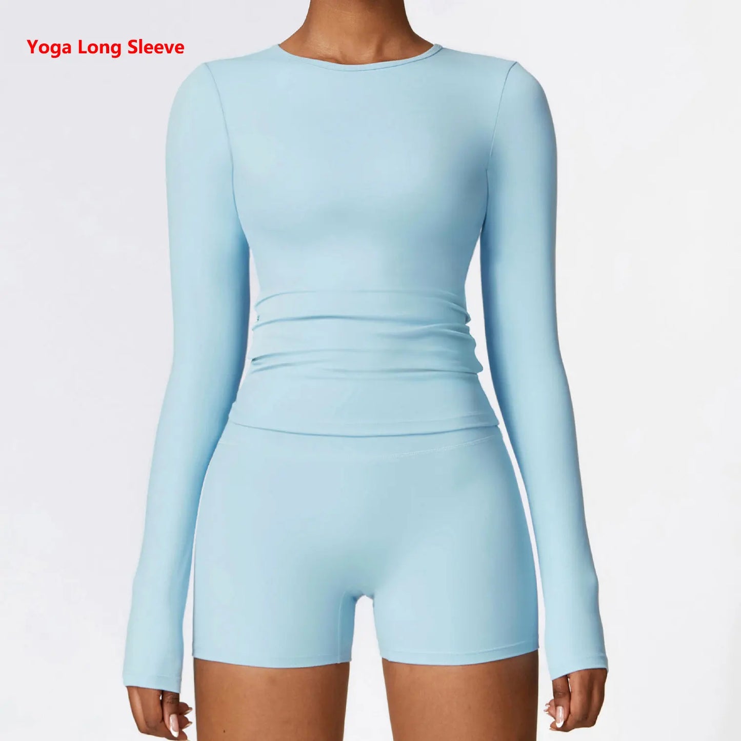Women Long Sleeve Crop Sports Top Quick Dry Gym & Yoga Shirt
