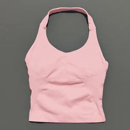 Impact Seamless Halter Tank Top Women Built-in Bra Yoga & Gym Top