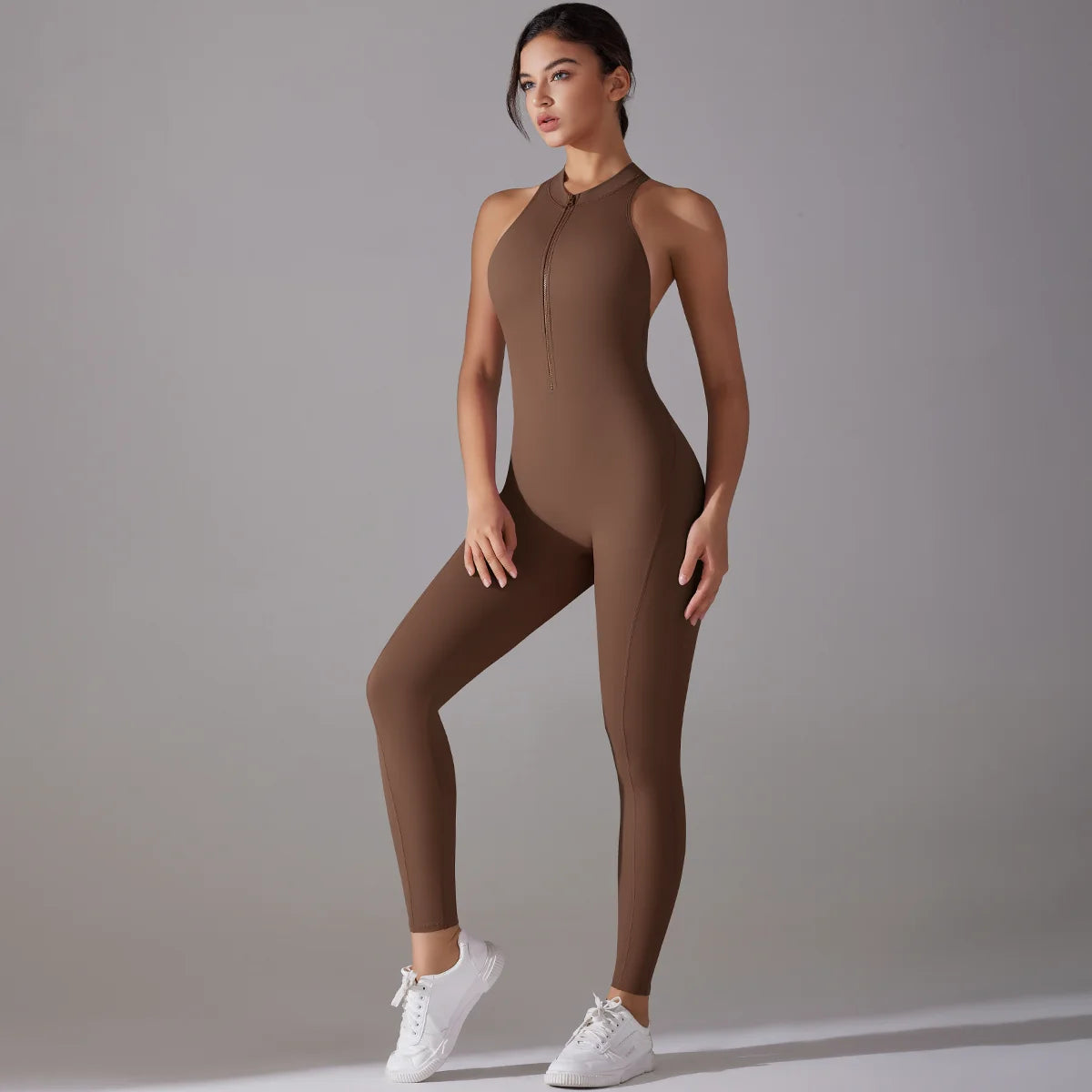 Hollow Backless Scrunch Sporty Overalls