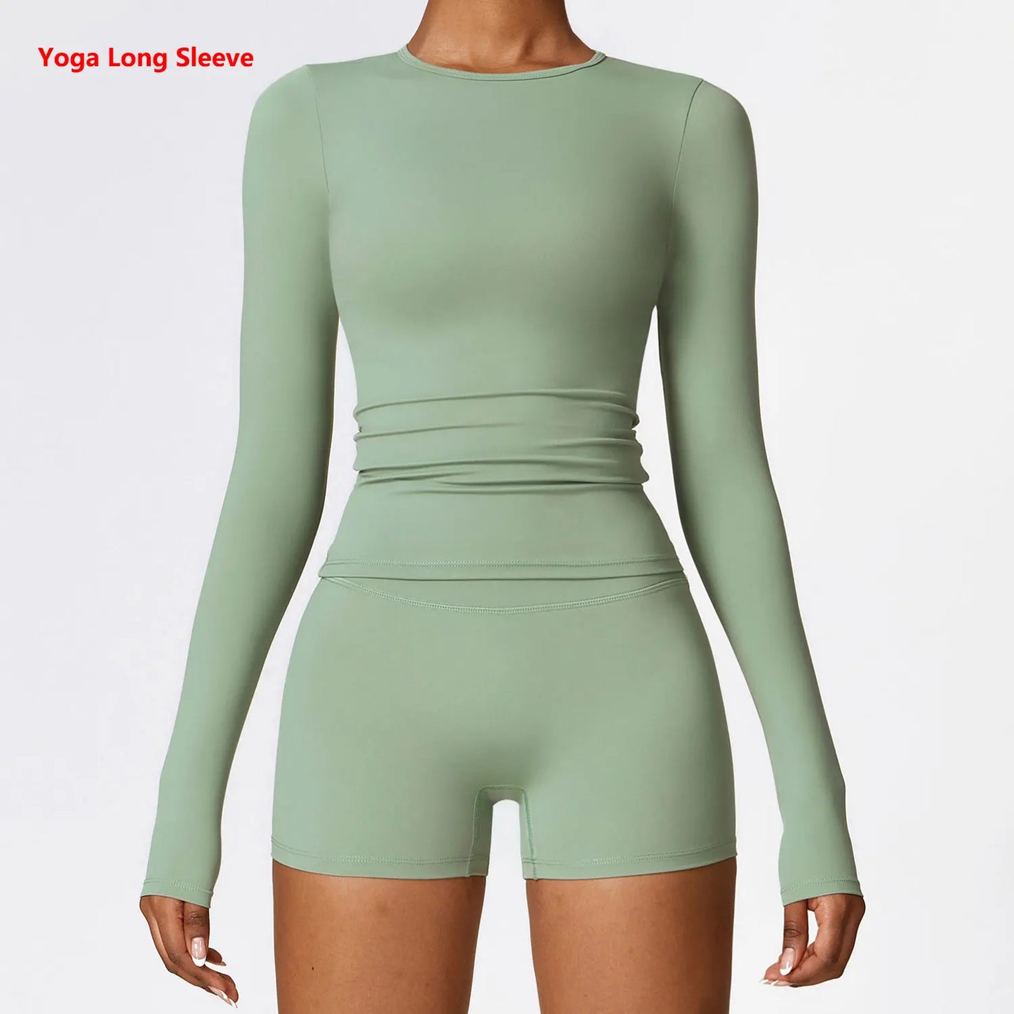 Women Long Sleeve Crop Sports Top Quick Dry Gym & Yoga Shirt