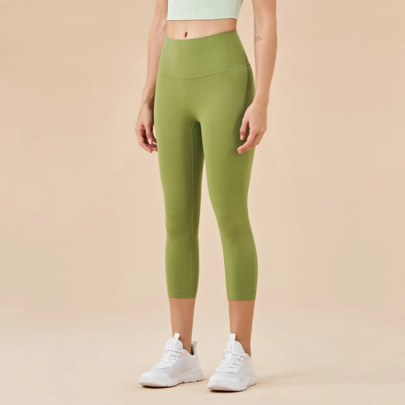 Women High Waist Push-Up Leggings Peach Hip Gym & Yoga Pants