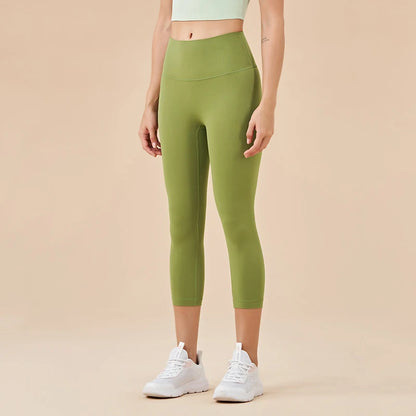 Women High Waist Push-Up Leggings Peach Hip Gym & Yoga Pants
