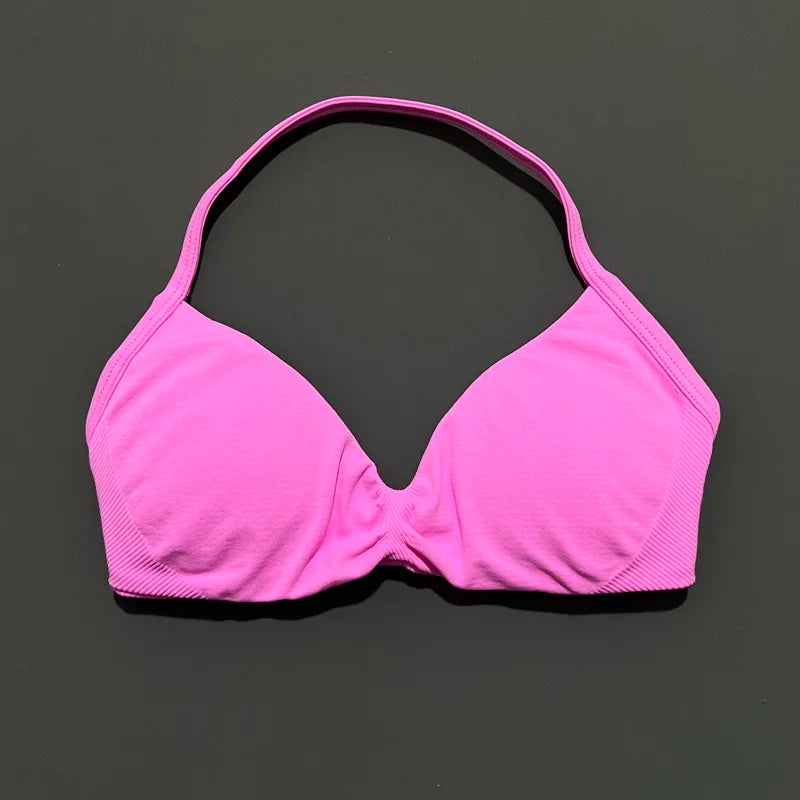 Impact Strappy High Support Sports Bra  Women Seamless Gym & Yoga Top