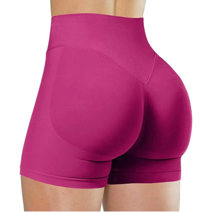 Women High Waist Yoga Shorts – Summer Fitness Running Shorts