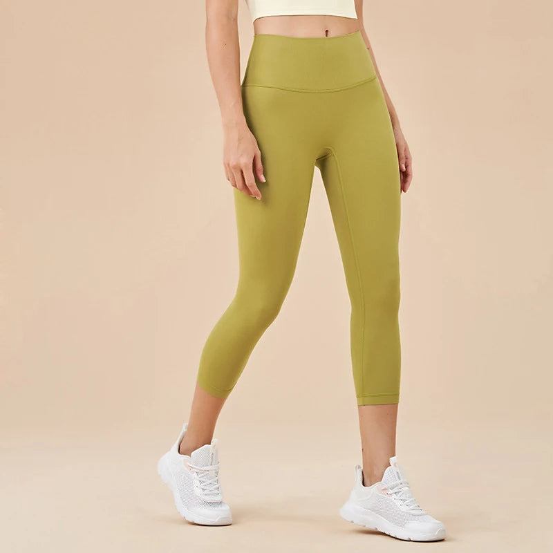 Women High Waist Push-Up Leggings Peach Hip Gym & Yoga Pants
