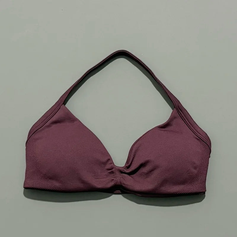 Impact Strappy High Support Sports Bra  Women Seamless Gym & Yoga Top